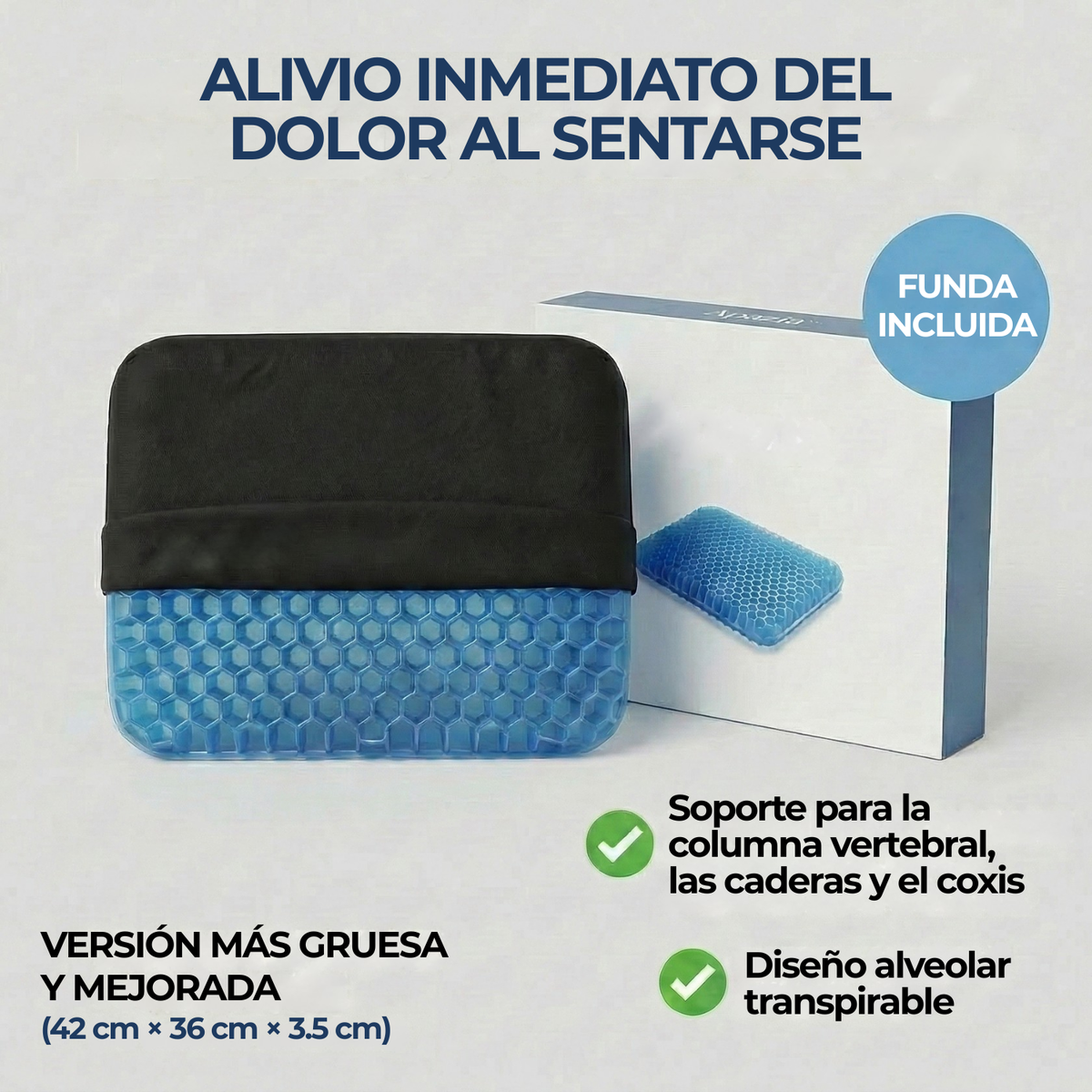 NubeGel™ - Más comodidad cada día, sin cambiar tu silla.